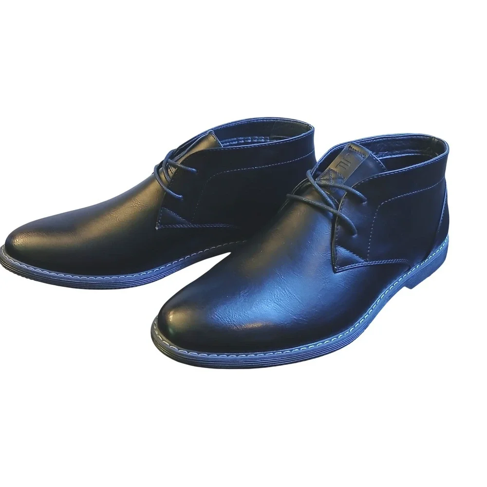 London Fog Blackburn Mens Black Chukka Boots Memory Foam LFM-BLACKBURN 10.5 M